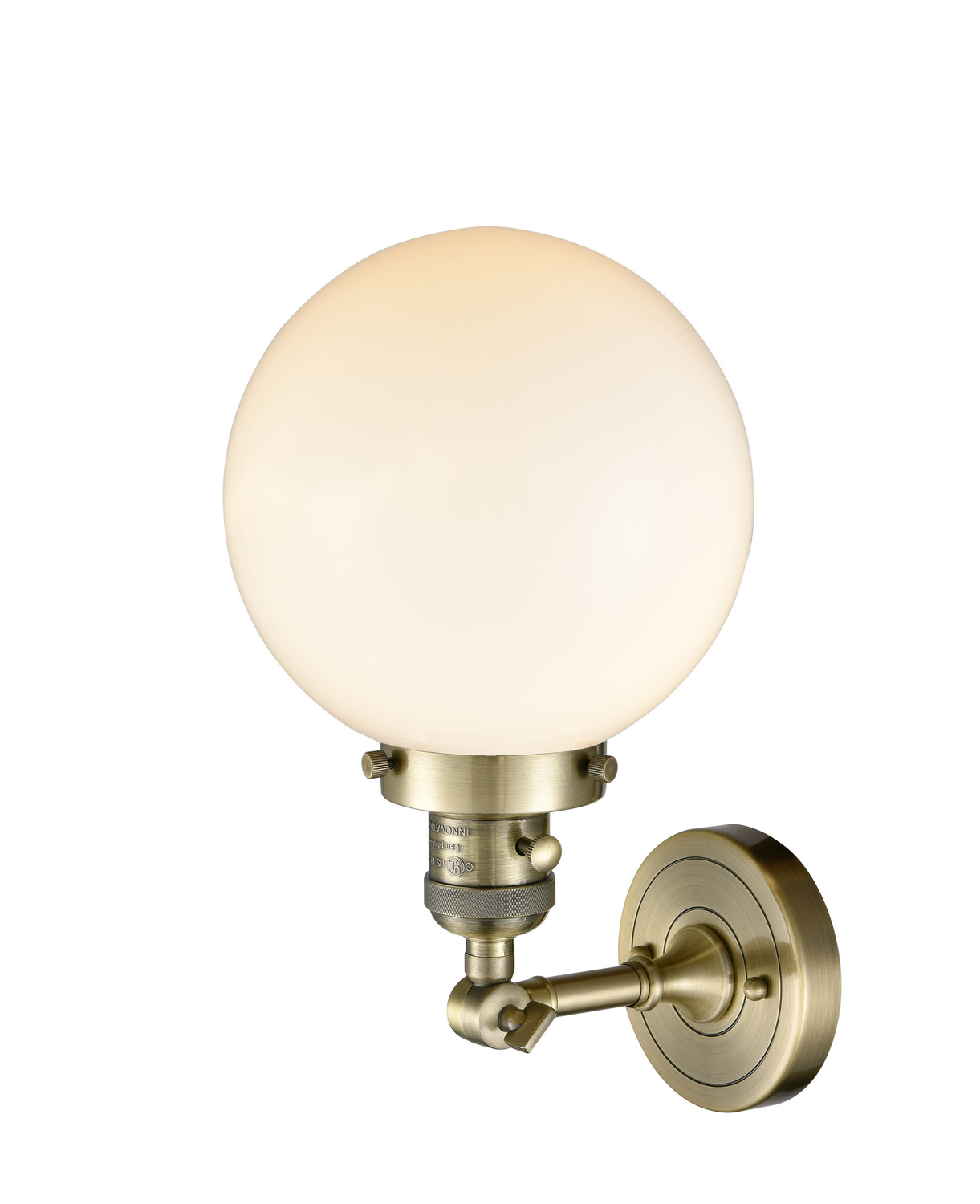 One Light Wall Sconce by Innovations - Franklin Restoration Collection, Antique Brass Finish - 203SW-AB-G201-8