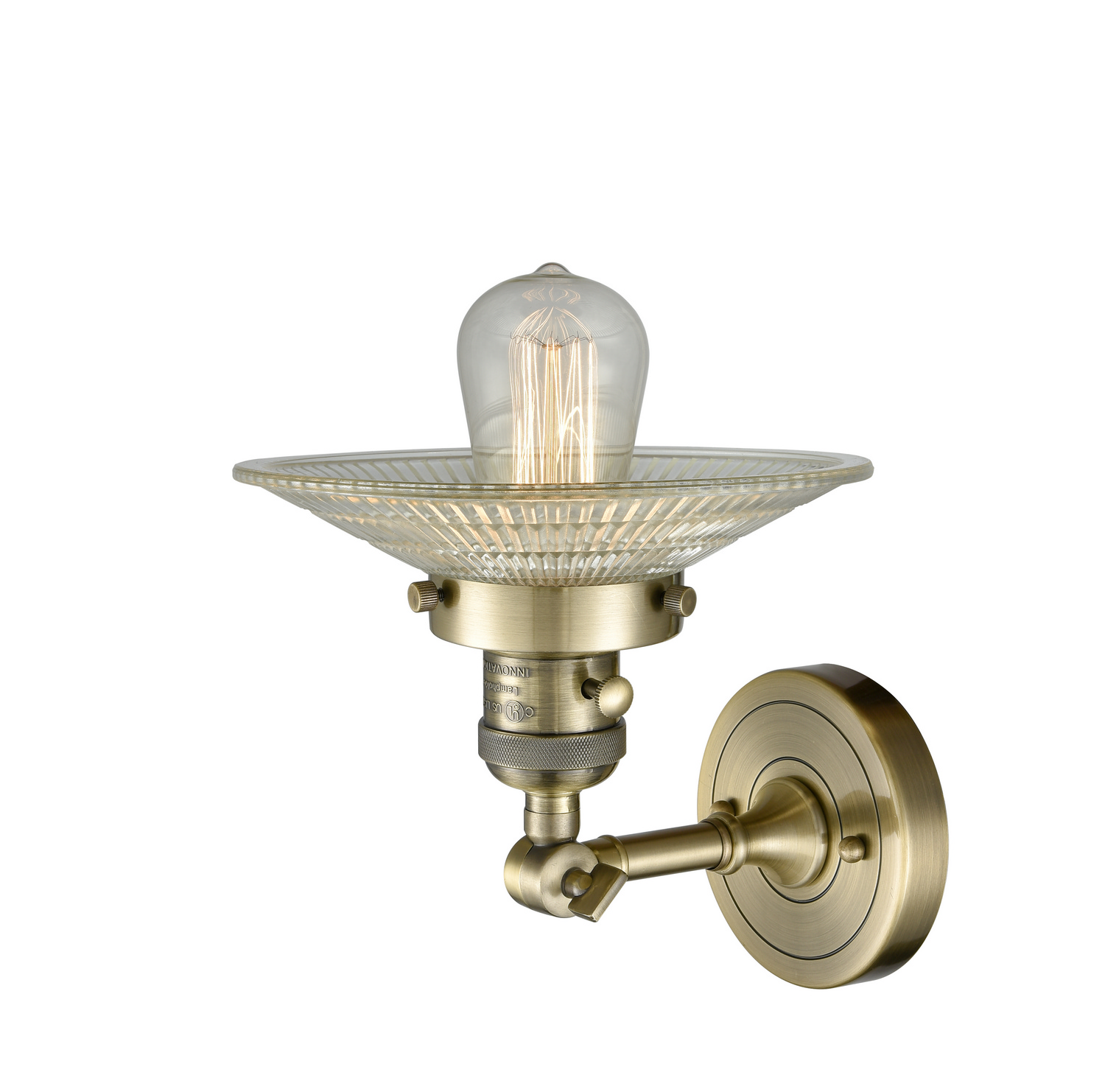 LED Wall Sconce by Innovations - Franklin Restoration Collection, Antique Brass Finish - 203SW-AB-G2-LED