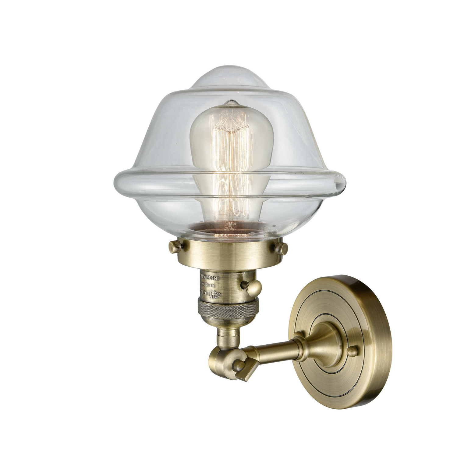 One Light Wall Sconce by Innovations - Franklin Restoration Collection, Antique Brass Finish - 203SW-AB-G532