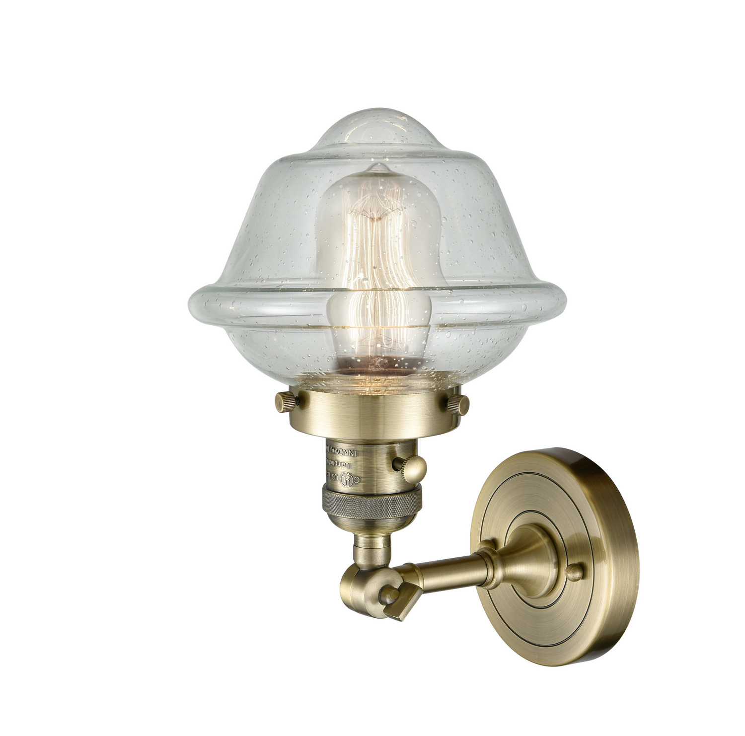 LED Wall Sconce by Innovations - Franklin Restoration Collection, Antique Brass Finish - 203SW-AB-G534-LED