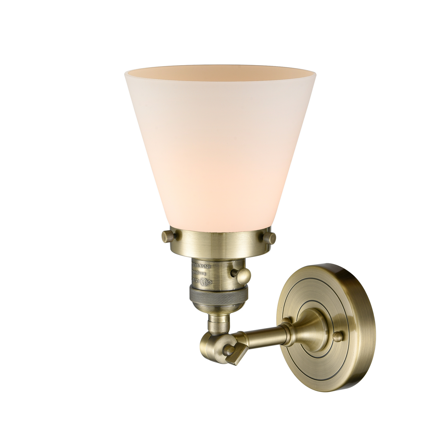LED Wall Sconce by Innovations - Franklin Restoration Collection, Antique Brass Finish - 203SW-AB-G61-LED