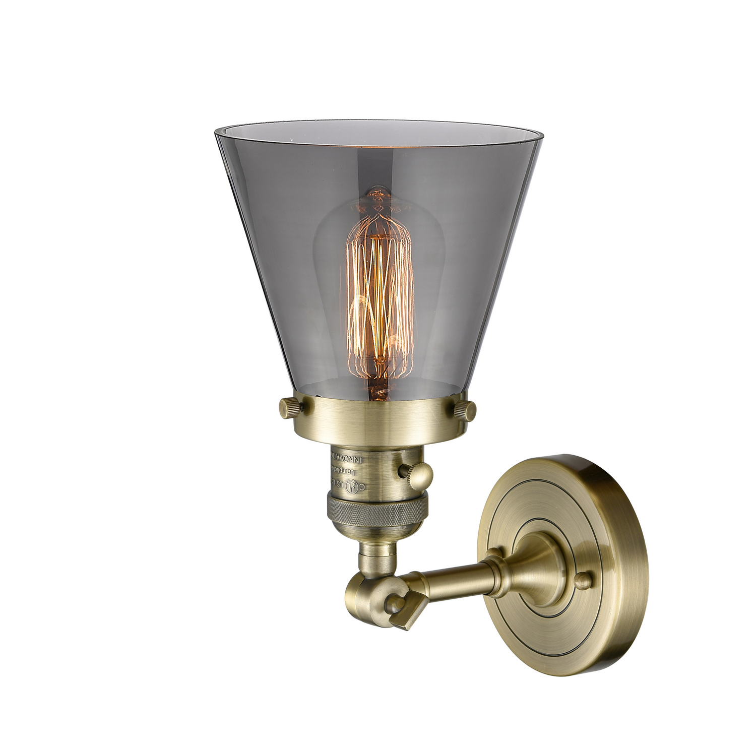 One Light Wall Sconce by Innovations - Franklin Restoration Collection, Antique Brass Finish - 203SW-AB-G63