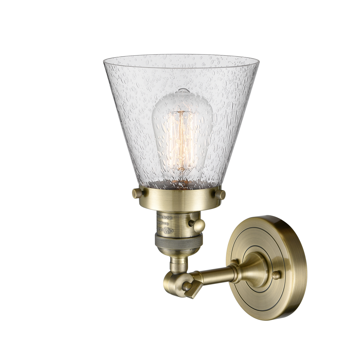 One Light Wall Sconce by Innovations - Franklin Restoration Collection, Antique Brass Finish - 203SW-AB-G64