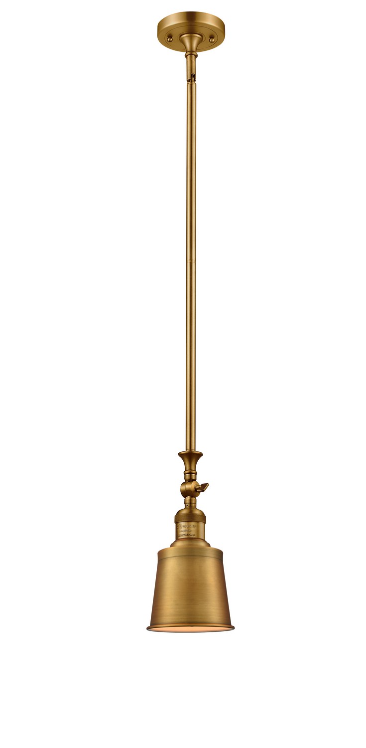 LED Mini Pendant by Innovations - Franklin Restoration Collection, Brushed Brass Finish - 206-BB-M9-BB-LED
