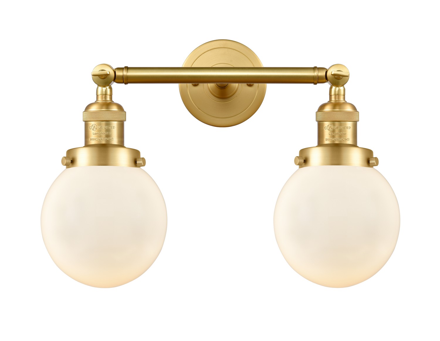 LED Bath Vanity by Innovations - Franklin Restoration Collection, Satin Gold Finish - 208-SG-G201-6-LED