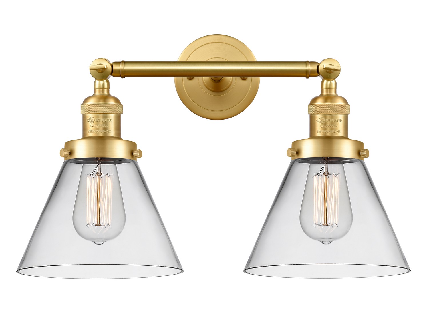 LED Bath Vanity by Innovations - Franklin Restoration Collection, Satin Gold Finish - 208-SG-G42-LED