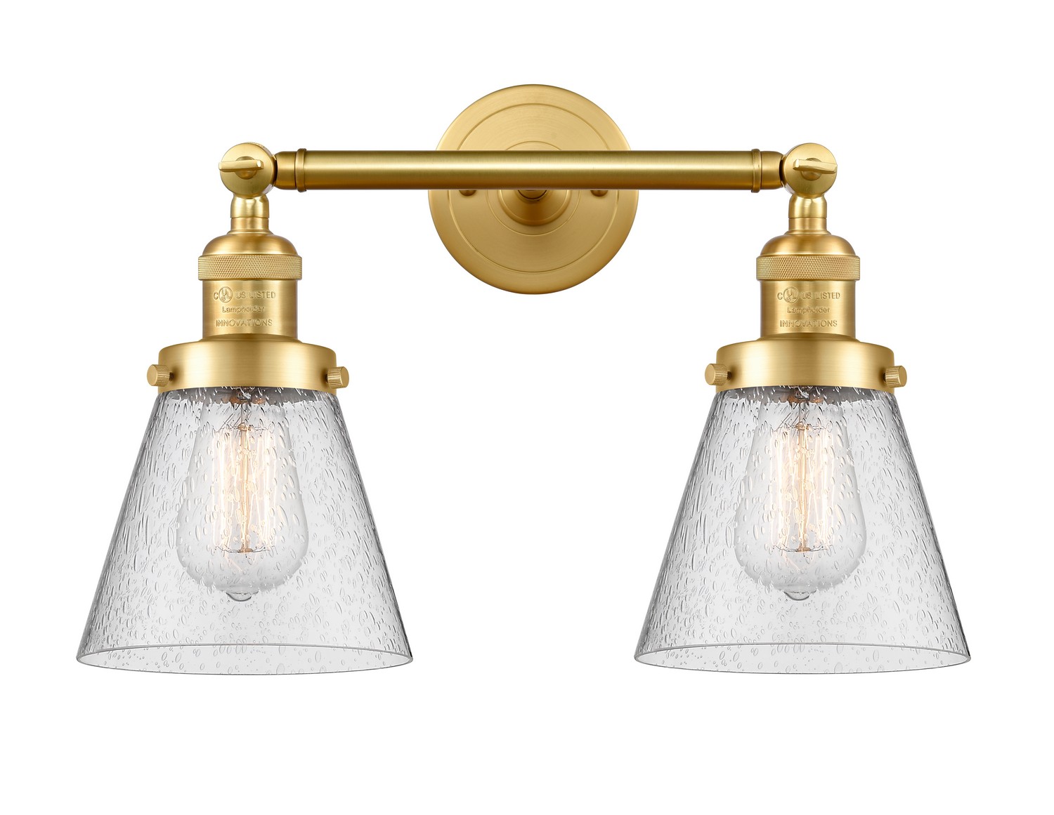 LED Bath Vanity by Innovations - Franklin Restoration Collection, Satin Gold Finish - 208-SG-G64-LED