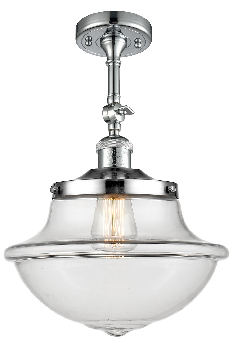 LED Semi-Flush Mount by Innovations - Franklin Restoration Collection, Polished Chrome Finish - 201F-PC-G542-LED