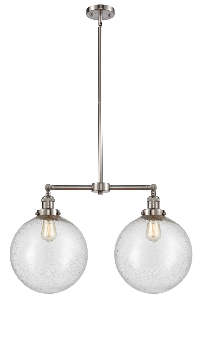 LED Island Pendant by Innovations - Franklin Restoration Collection, Brushed Satin Nickel Finish - 209-SN-G204-12-LED