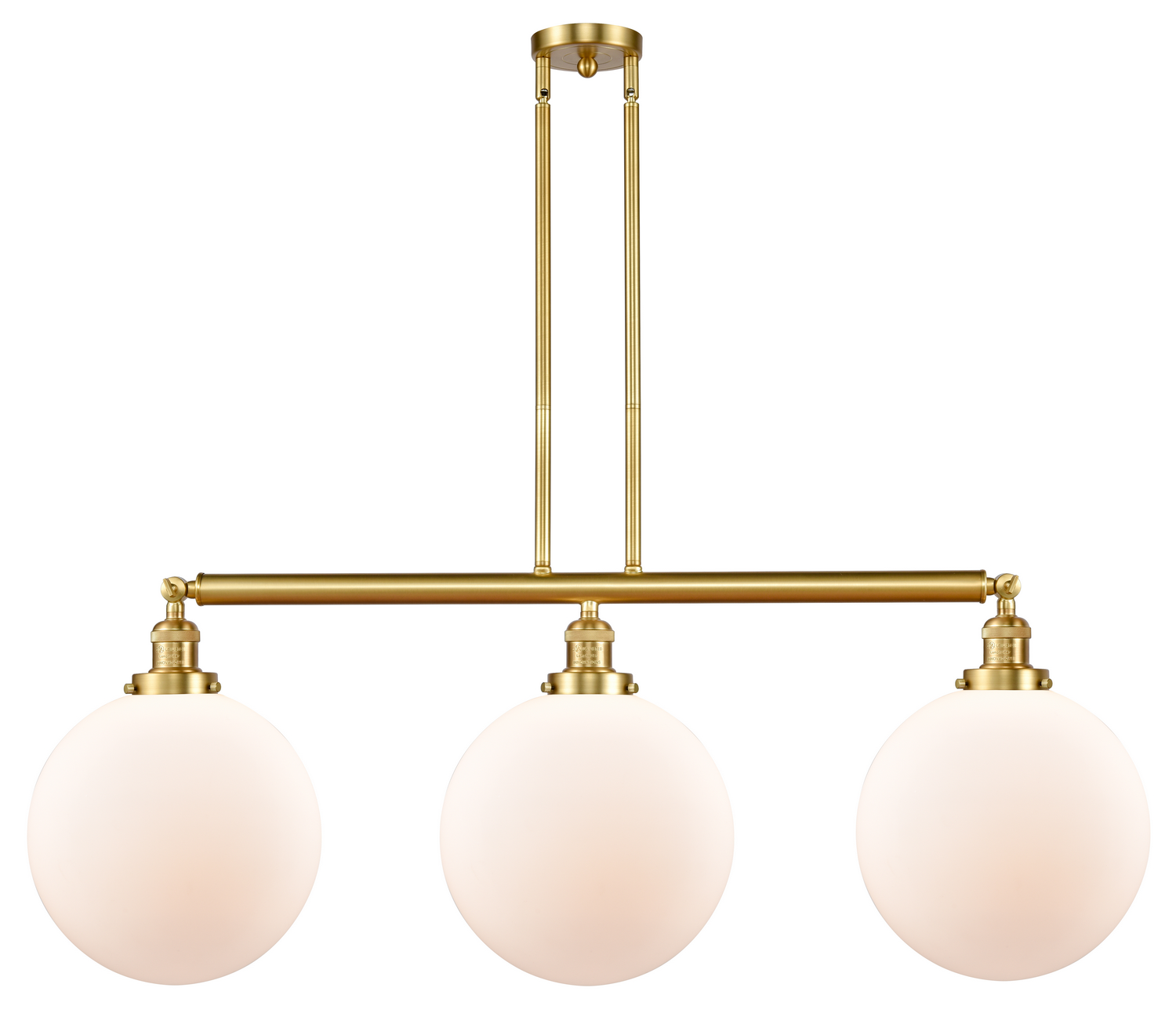 LED Island Pendant by Innovations - Franklin Restoration Collection, Satin Gold Finish - 213-SG-G201-12-LED