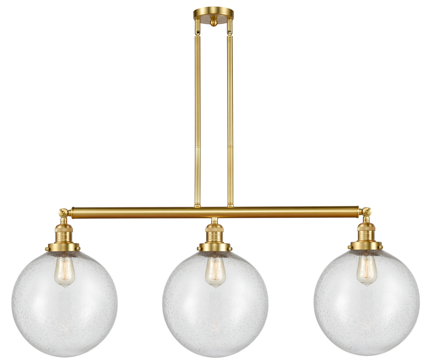 LED Island Pendant by Innovations - Franklin Restoration Collection, Satin Gold Finish - 213-SG-G204-12-LED