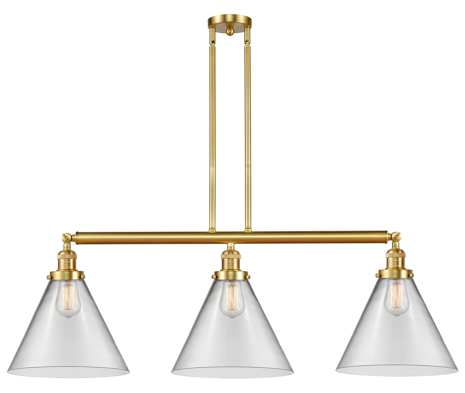 LED Island Pendant by Innovations - Franklin Restoration Collection, Satin Gold Finish - 213-SG-G42-L-LED