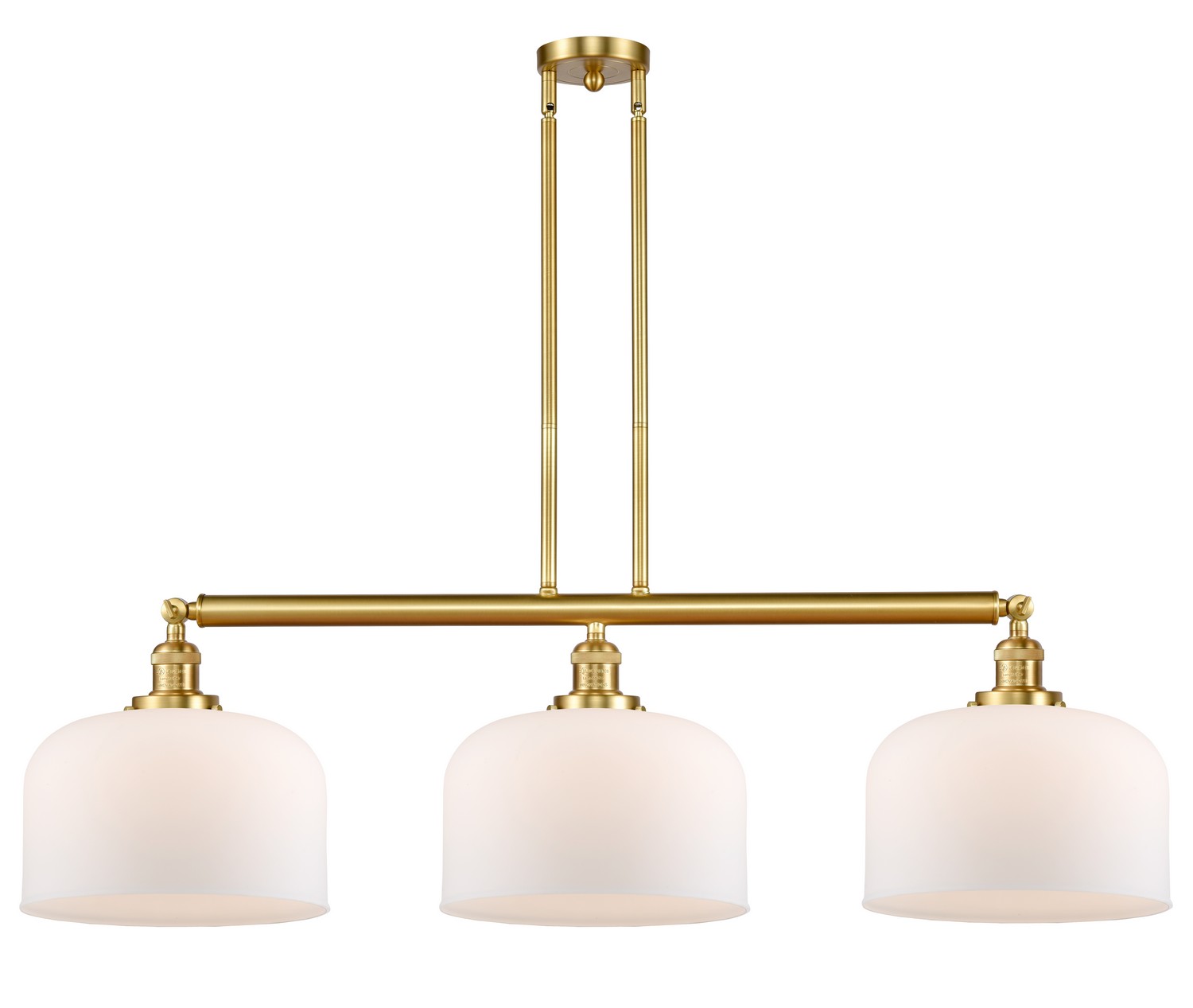 Three Light Island Pendant by Innovations - Franklin Restoration Collection, Satin Gold Finish - 213-SG-G71-L