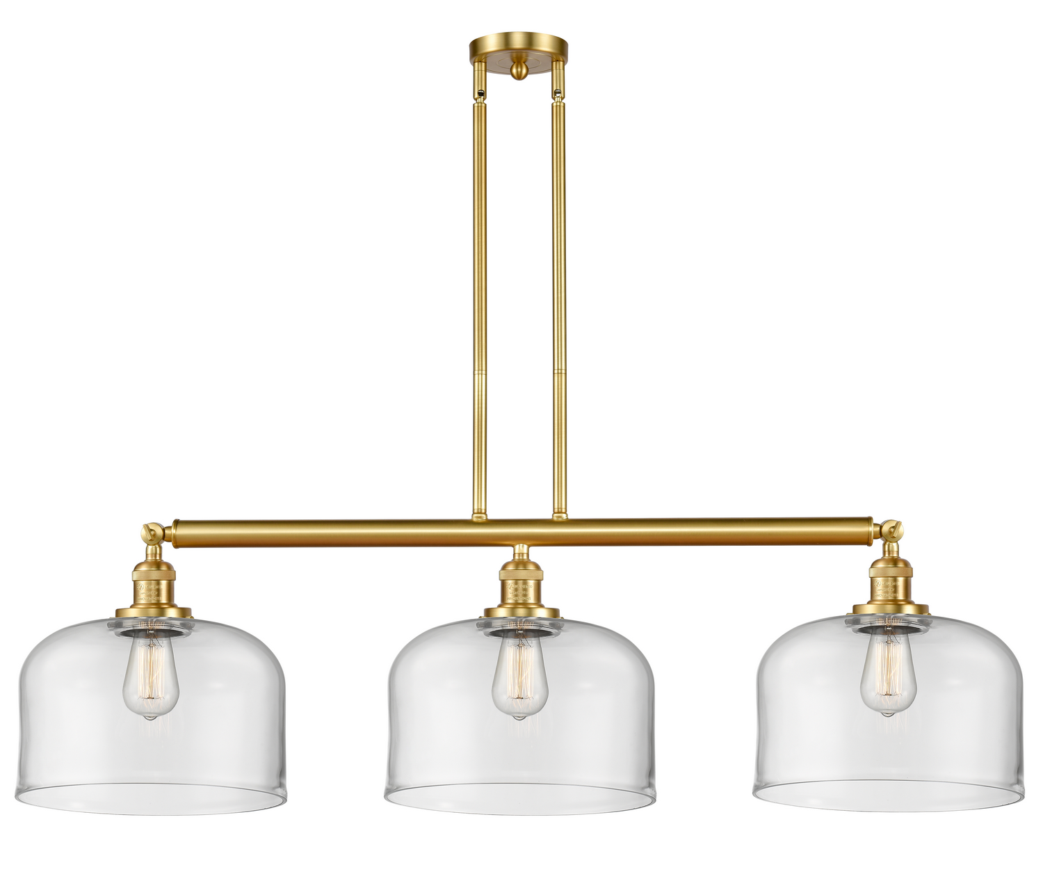 LED Island Pendant by Innovations - Franklin Restoration Collection, Satin Gold Finish - 213-SG-G72-L-LED