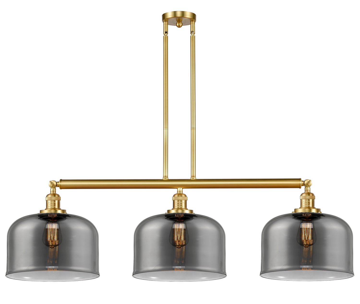 Three Light Island Pendant by Innovations - Franklin Restoration Collection, Satin Gold Finish - 213-SG-G73-L