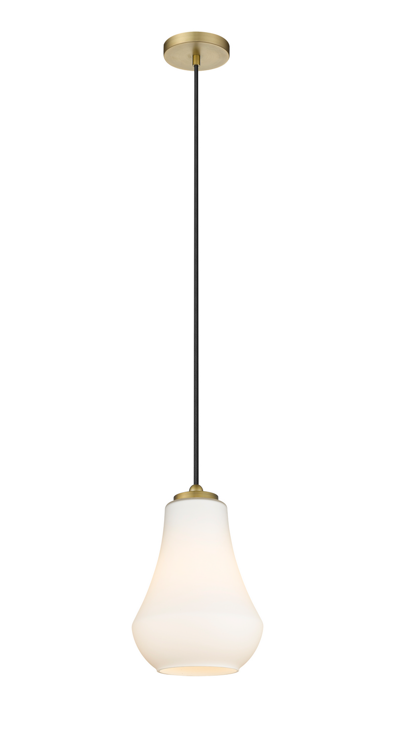 One Light Mini Pendant by Innovations - Auralume Collection, Brushed Brass Finish - 490-1P-BB-G571-7