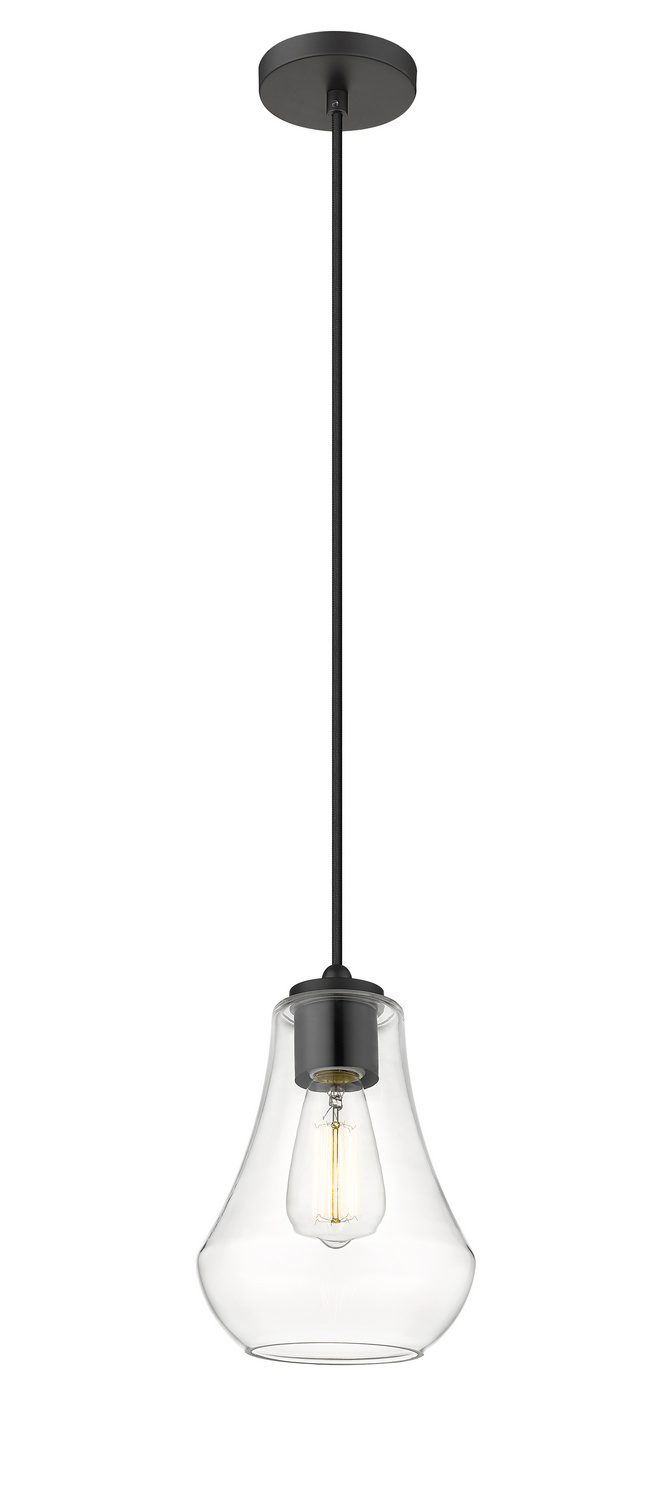 One Light Mini Pendant by Innovations - Auralume Collection, Matte Black Finish - 490-1P-BK-G572-7