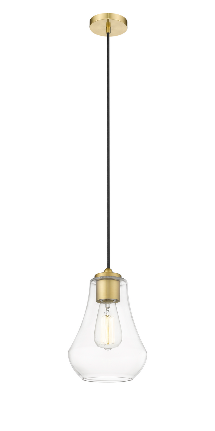 One Light Mini Pendant by Innovations - Auralume Collection, Satin Gold Finish - 490-1P-SG-G572-7