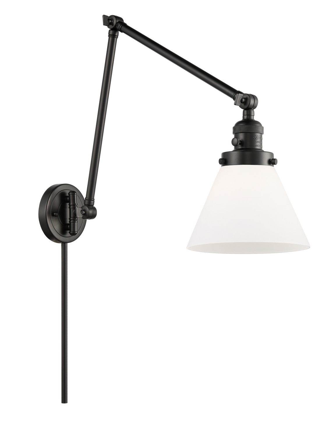 LED Swing Arm by Innovations - Franklin Restoration Collection, Matte Black Finish - 238-BK-G41-LED
