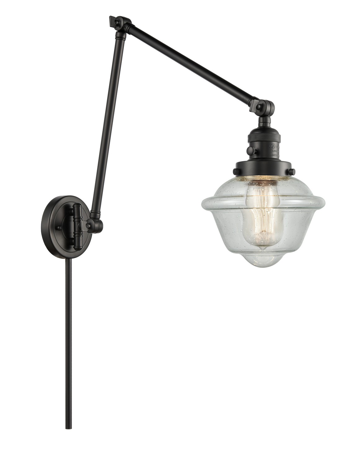 LED Swing Arm by Innovations - Franklin Restoration Collection, Matte Black Finish - 238-BK-G534-LED
