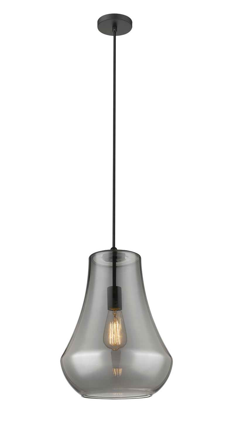 One Light Mini Pendant by Innovations - Fairfield Collection, Matte Black Finish - 491-1P-BK-G573-12