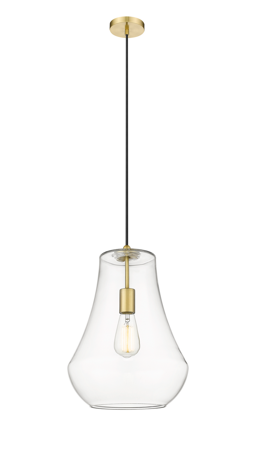 One Light Mini Pendant by Innovations - Fairfield Collection, Satin Gold Finish - 491-1P-SG-G572-12