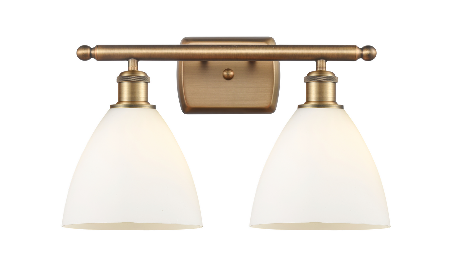 Two Light Bath Vanity by Innovations - Ballston Collection, Brushed Brass Finish - 516-2W-BB-GBD-751
