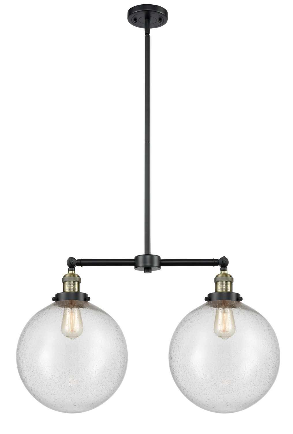 LED Island Pendant by Innovations - Franklin Restoration Collection, Black Antique Brass Finish - 209-BAB-G204-12-LED