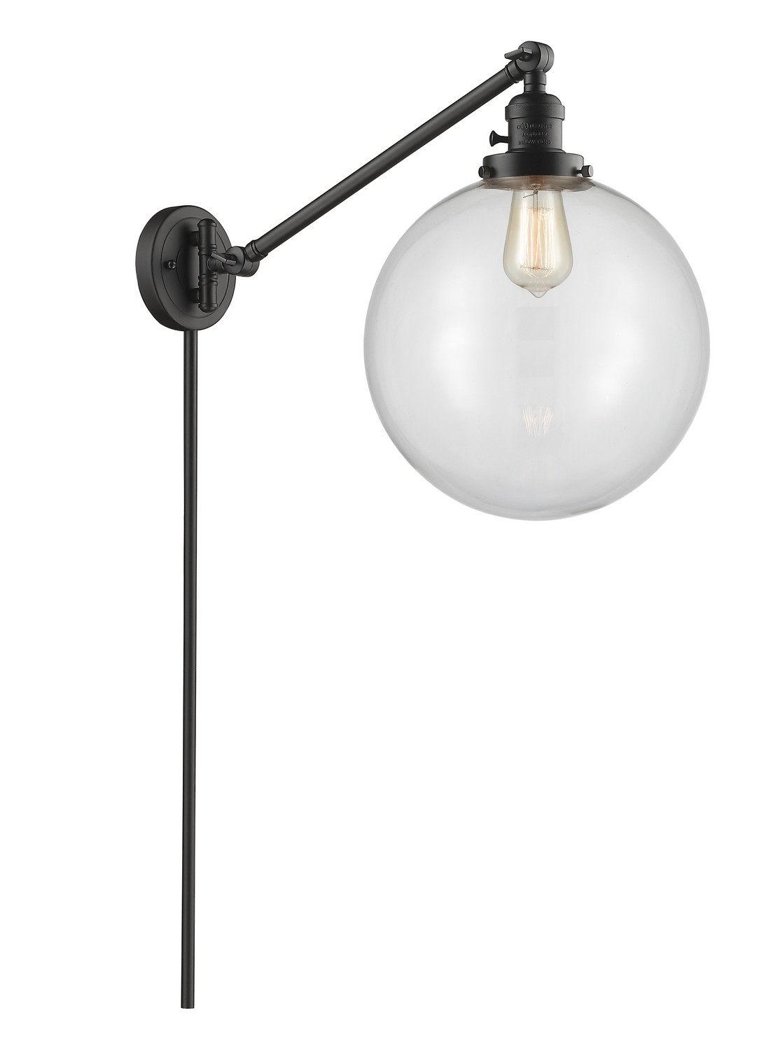 LED Swing Arm by Innovations - Franklin Restoration Collection, Oil Rubbed Bronze Finish - 237-OB-G202-12-LED