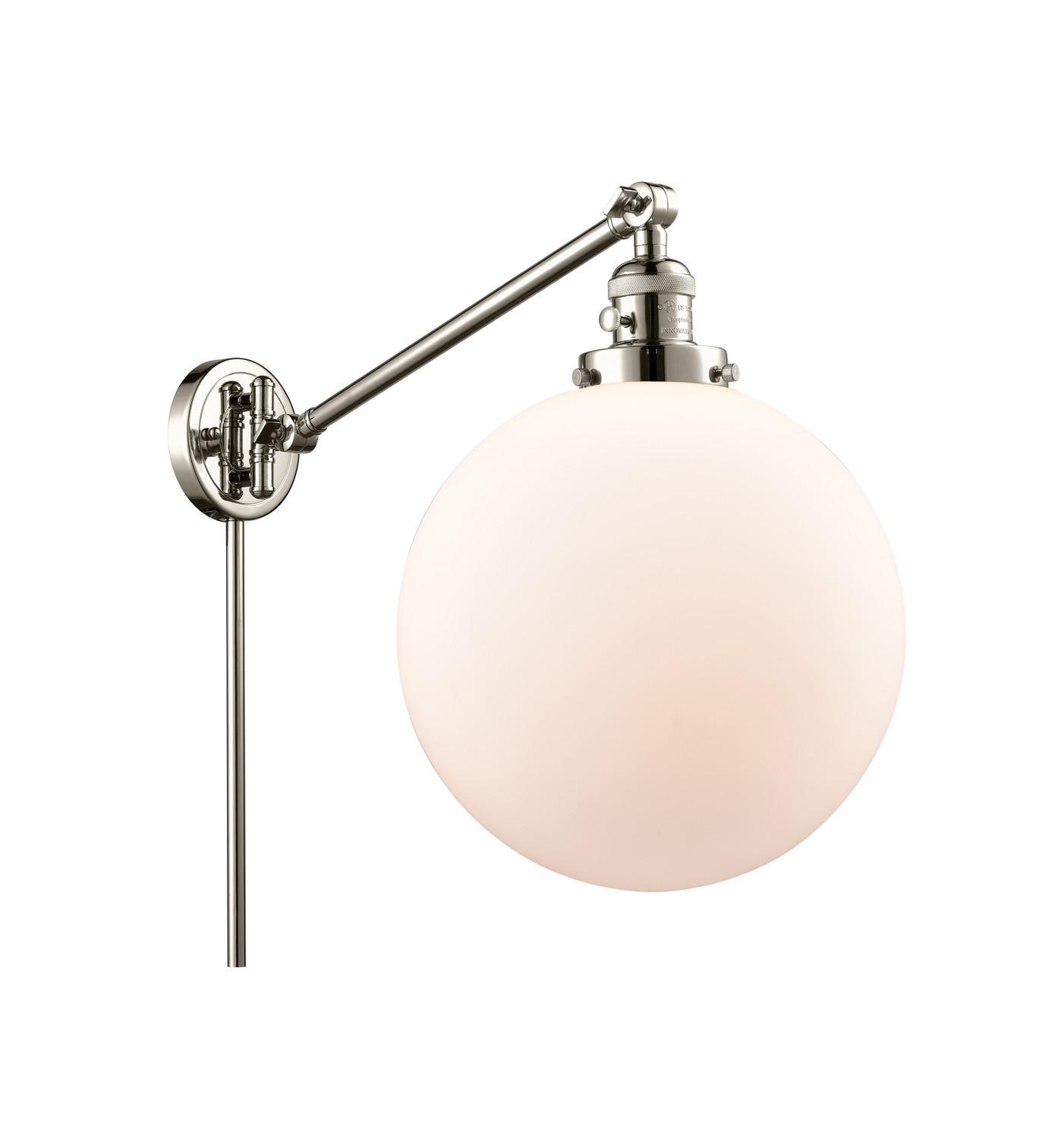 LED Swing Arm by Innovations - Franklin Restoration Collection, Polished Nickel Finish - 237-PN-G201-12-LED