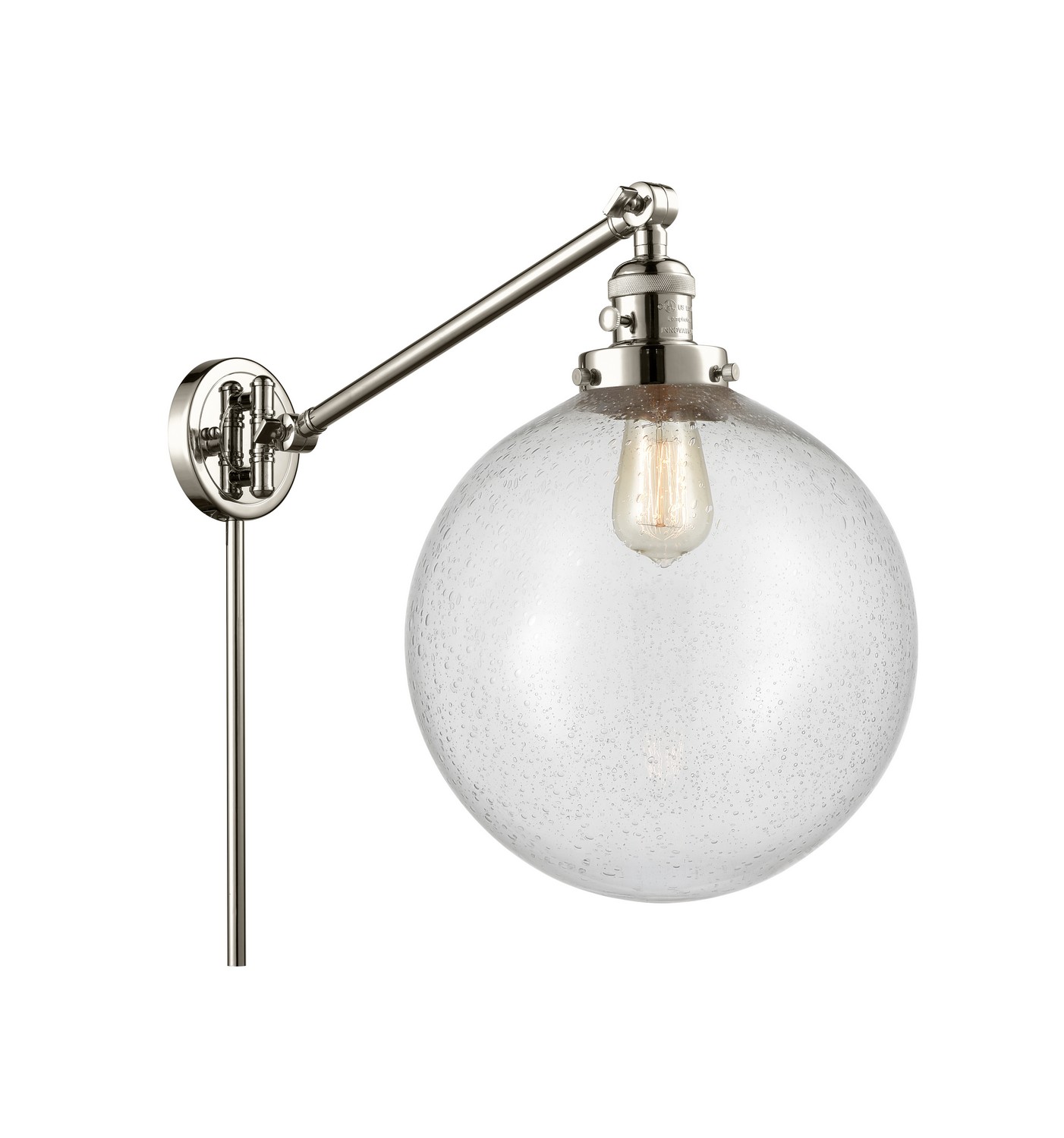 LED Swing Arm by Innovations - Franklin Restoration Collection, Polished Nickel Finish - 237-PN-G204-12-LED