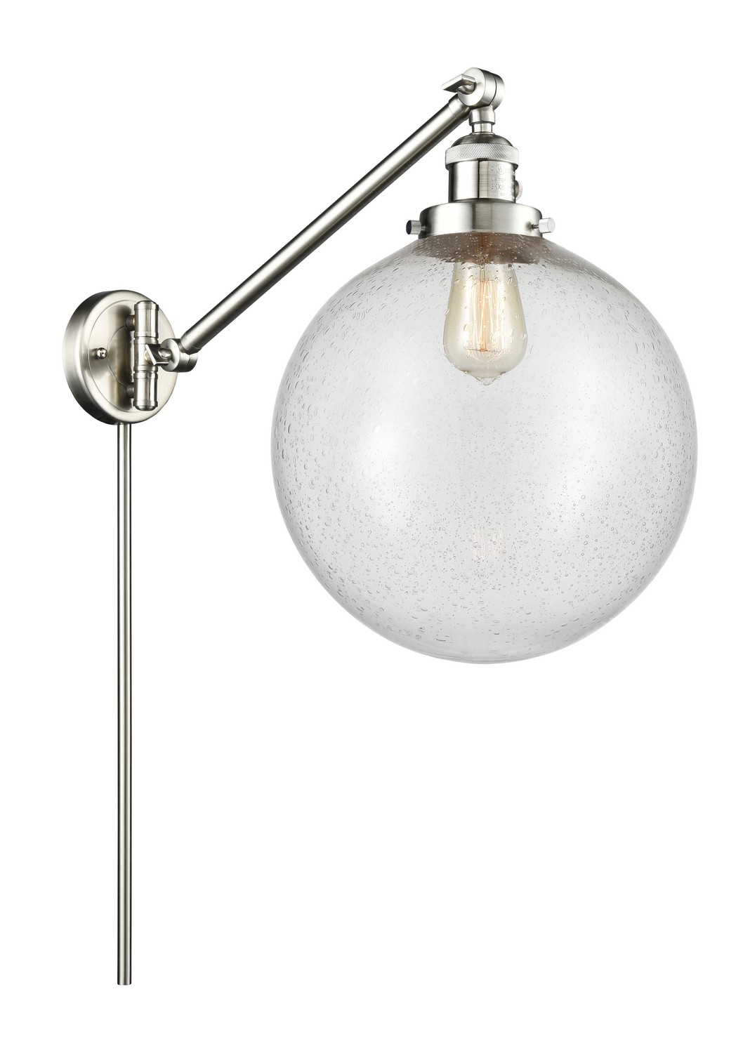 LED Swing Arm by Innovations - Franklin Restoration Collection, Brushed Satin Nickel Finish - 237-SN-G204-12-LED