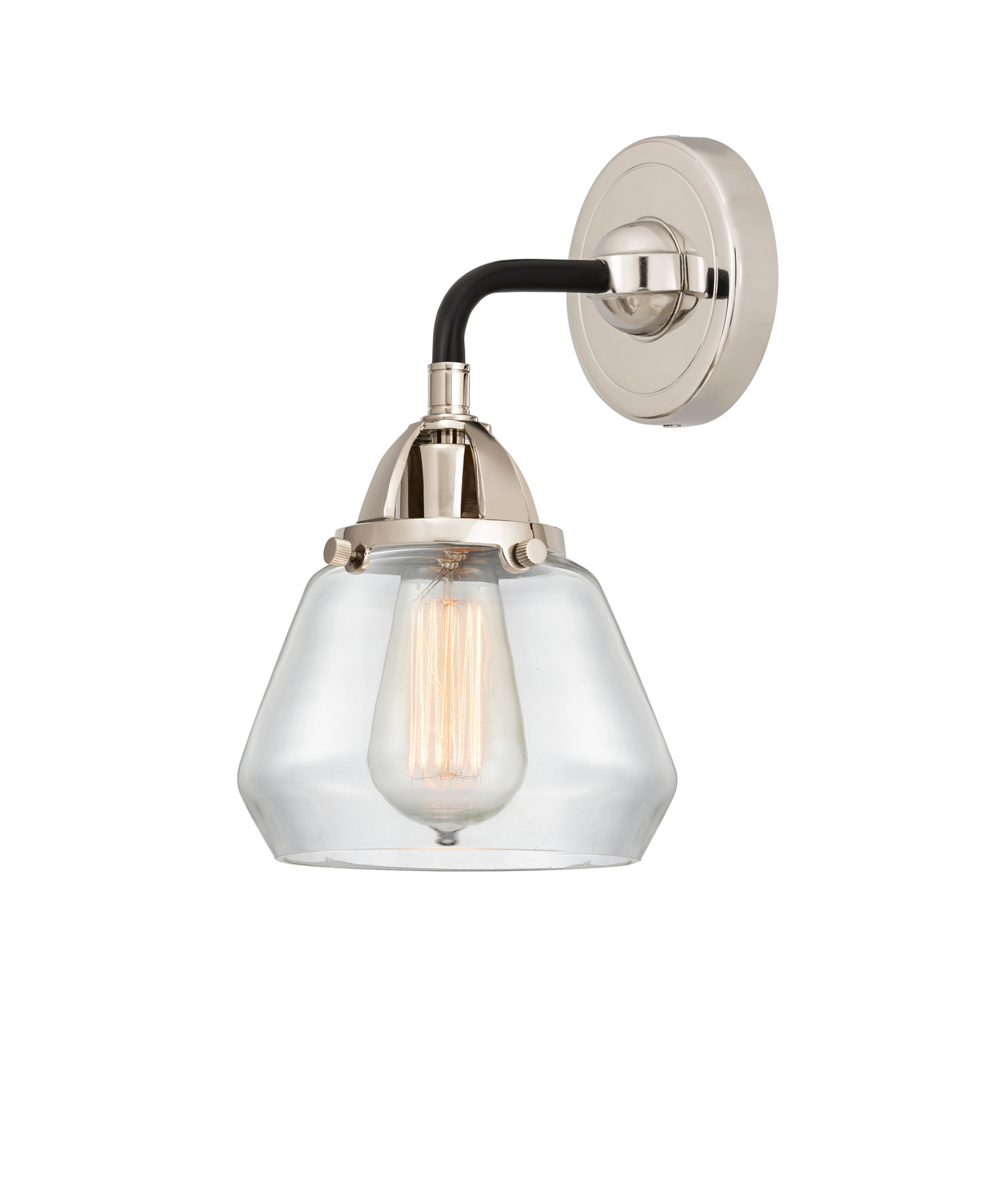 One Light Wall Sconce by Innovations - Nouveau 2 Collection, Black Polished Nickel Finish - 288-1W-BPN-G172