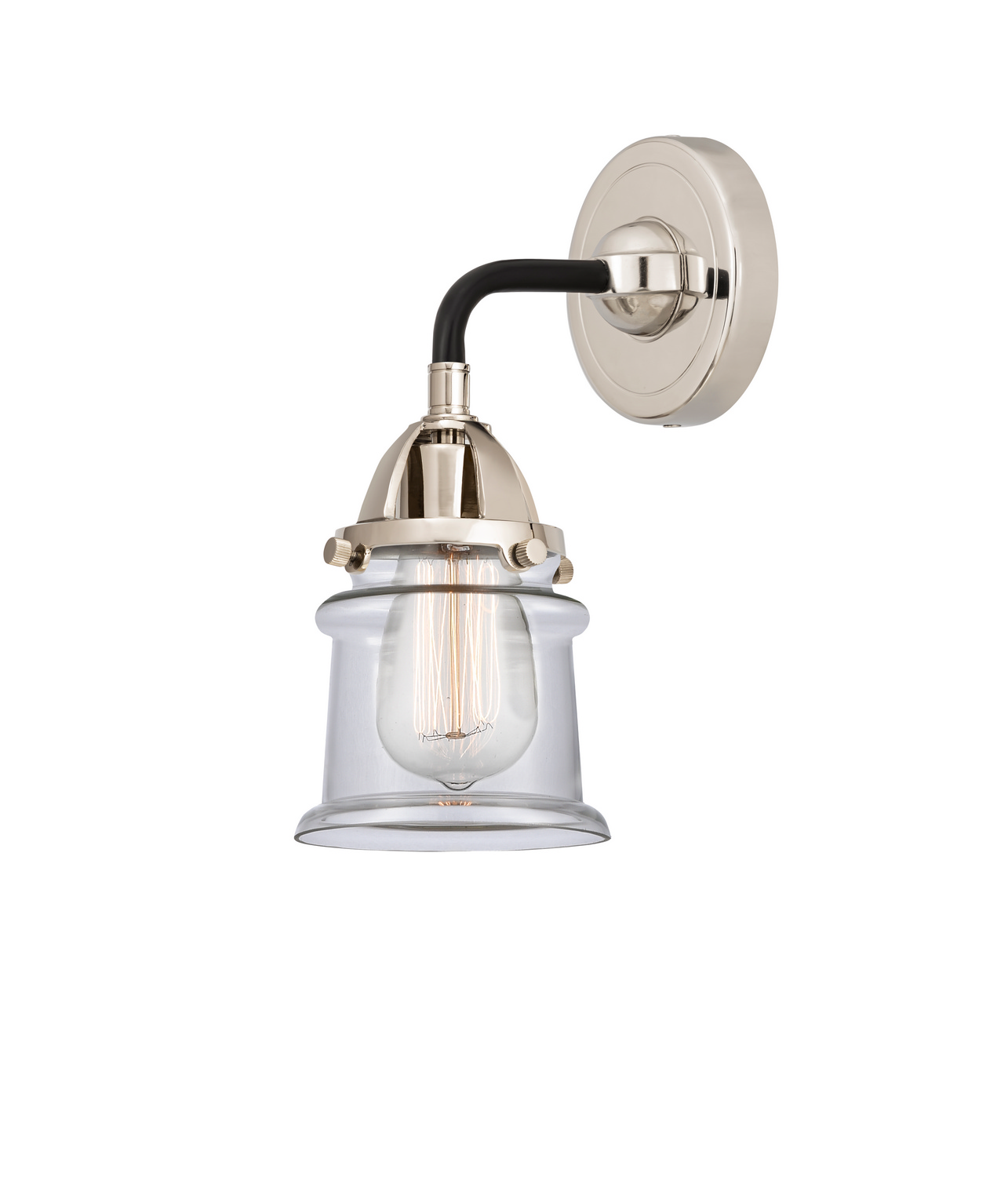 One Light Wall Sconce by Innovations - Nouveau 2 Collection, Black Polished Nickel Finish - 288-1W-BPN-G182S