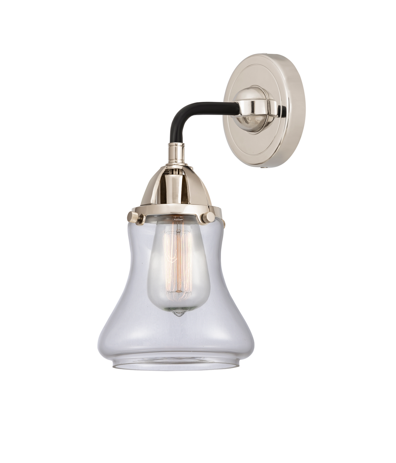 One Light Wall Sconce by Innovations - Nouveau 2 Collection, Black Polished Nickel Finish - 288-1W-BPN-G192