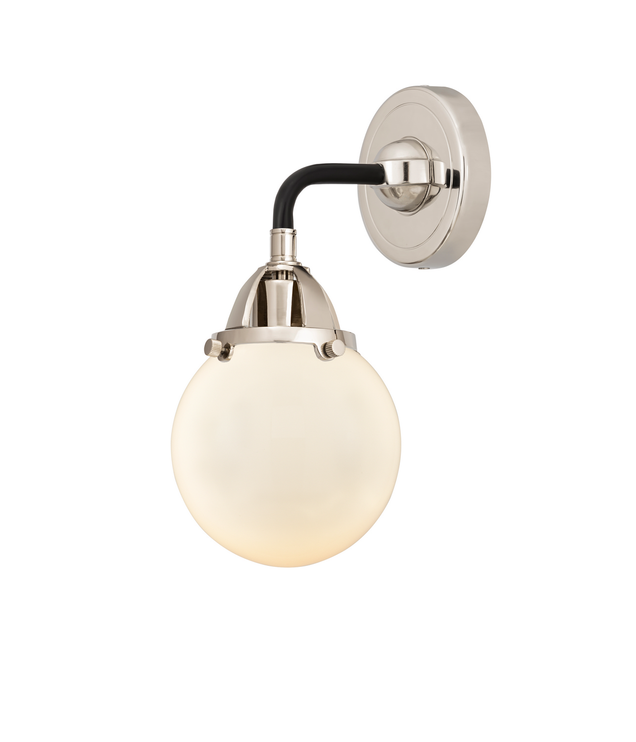 One Light Wall Sconce by Innovations - Nouveau 2 Collection, Black Polished Nickel Finish - 288-1W-BPN-G201-6