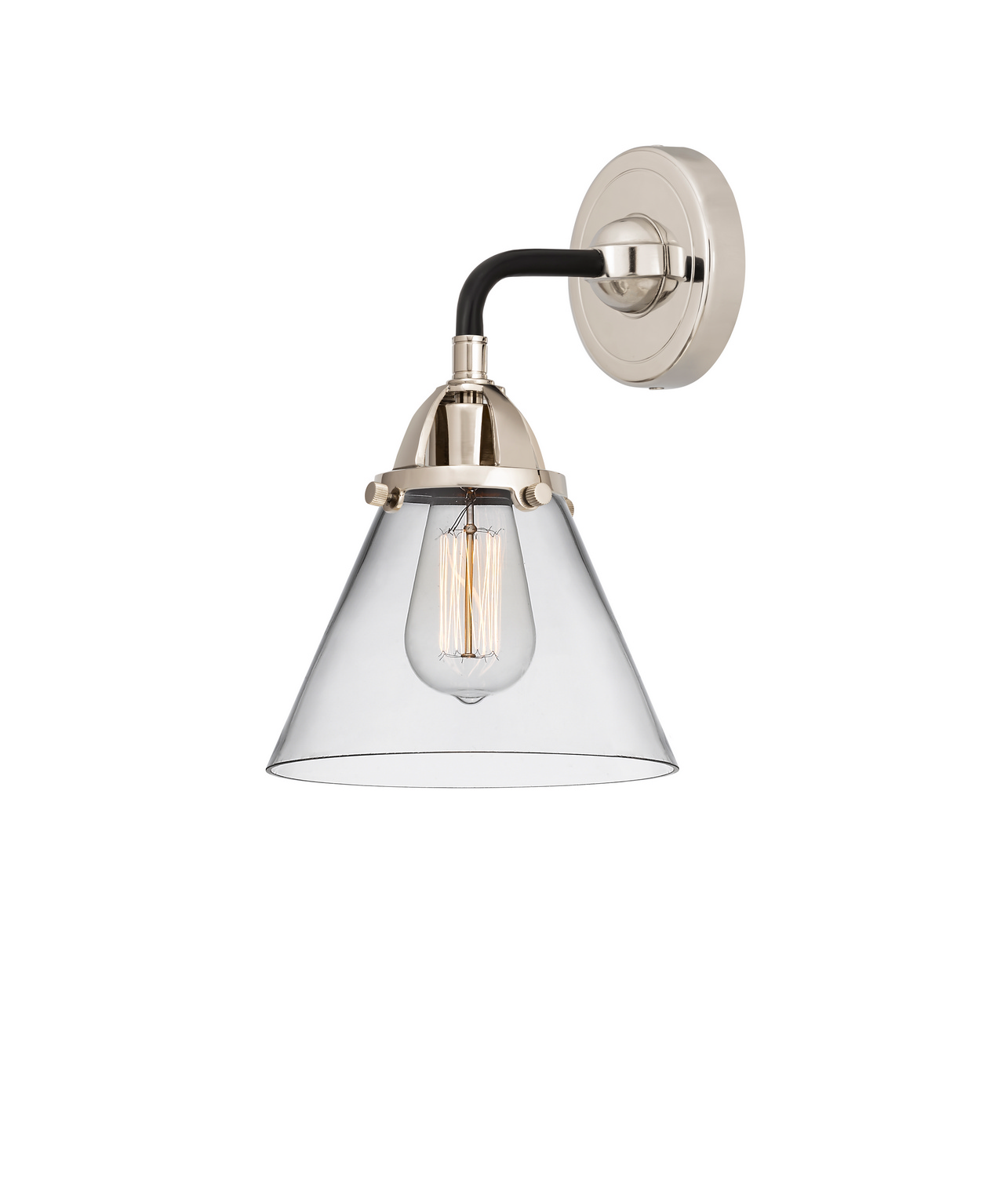 One Light Wall Sconce by Innovations - Nouveau 2 Collection, Black Polished Nickel Finish - 288-1W-BPN-G42