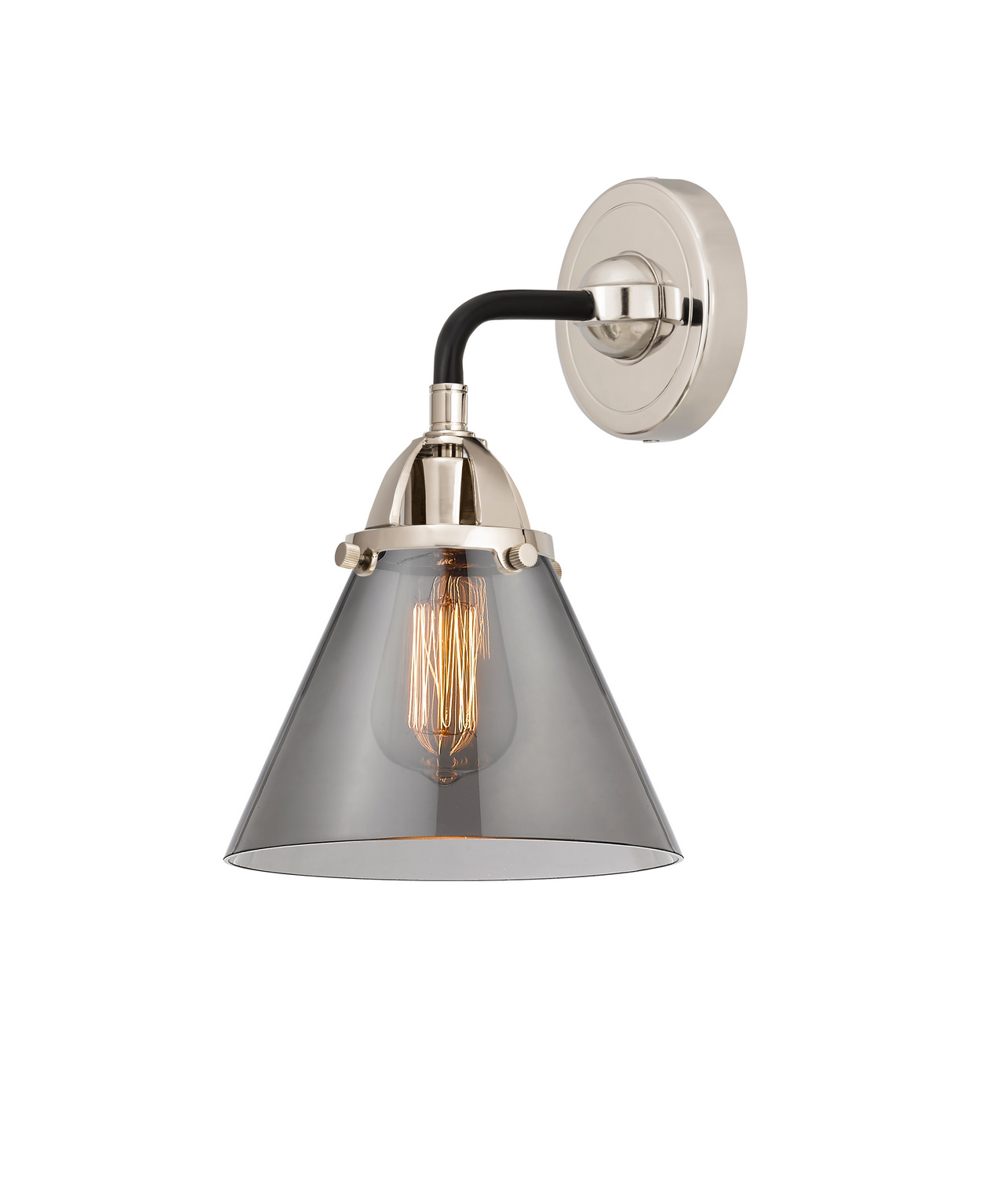 One Light Wall Sconce by Innovations - Nouveau 2 Collection, Black Polished Nickel Finish - 288-1W-BPN-G43