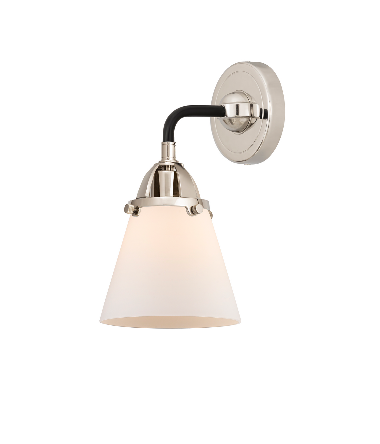 One Light Wall Sconce by Innovations - Nouveau 2 Collection, Black Polished Nickel Finish - 288-1W-BPN-G61
