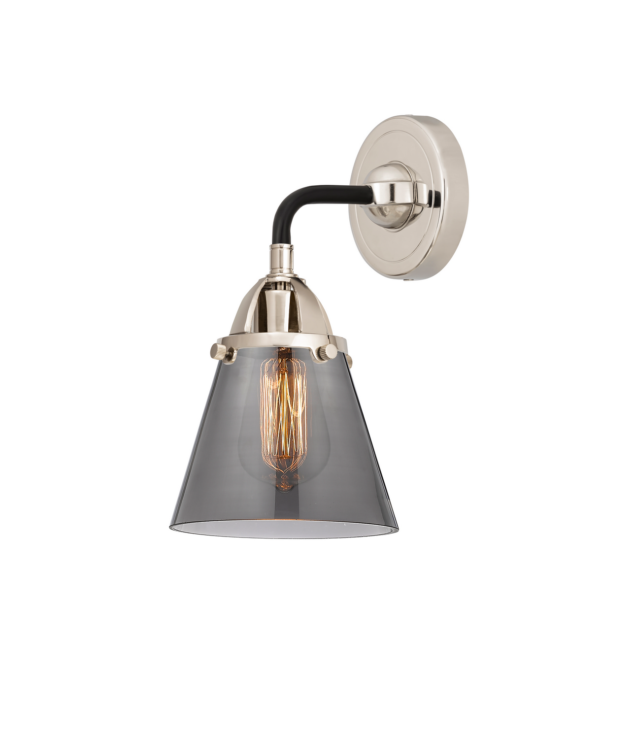 One Light Wall Sconce by Innovations - Nouveau 2 Collection, Black Polished Nickel Finish - 288-1W-BPN-G63