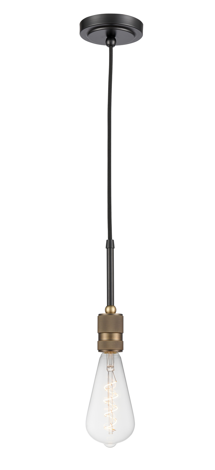 LED Mini Pendant by Innovations - Ellis Collection, Black Antique Brass Finish - 444-1P-BAB-BB-95-LED