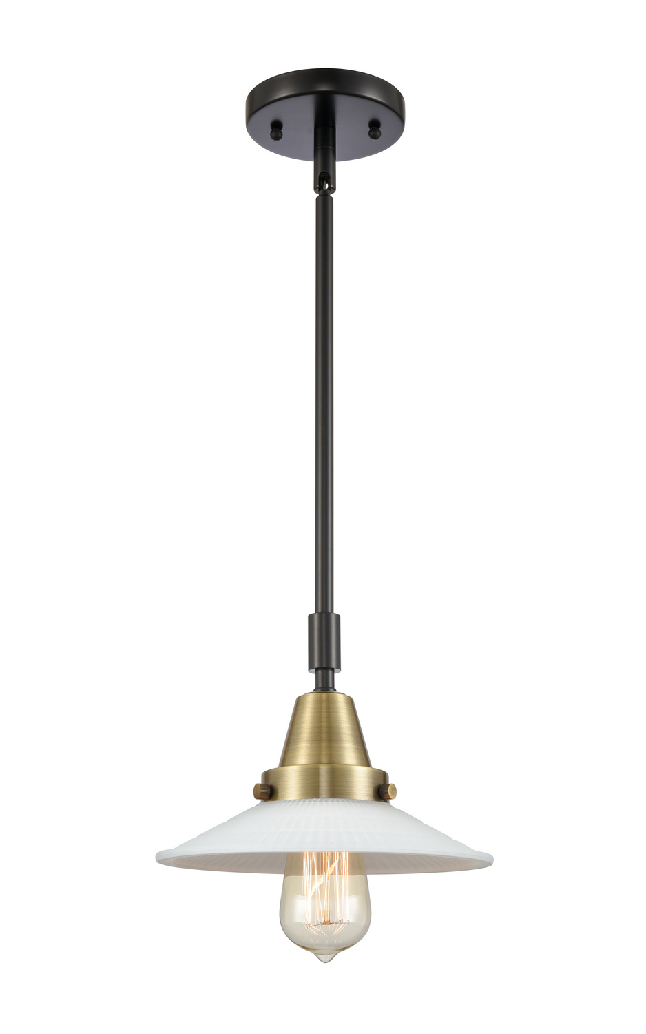One Light Mini Pendant by Innovations - Caden Collection, Black Antique Brass Finish - 447-1S-BAB-G1