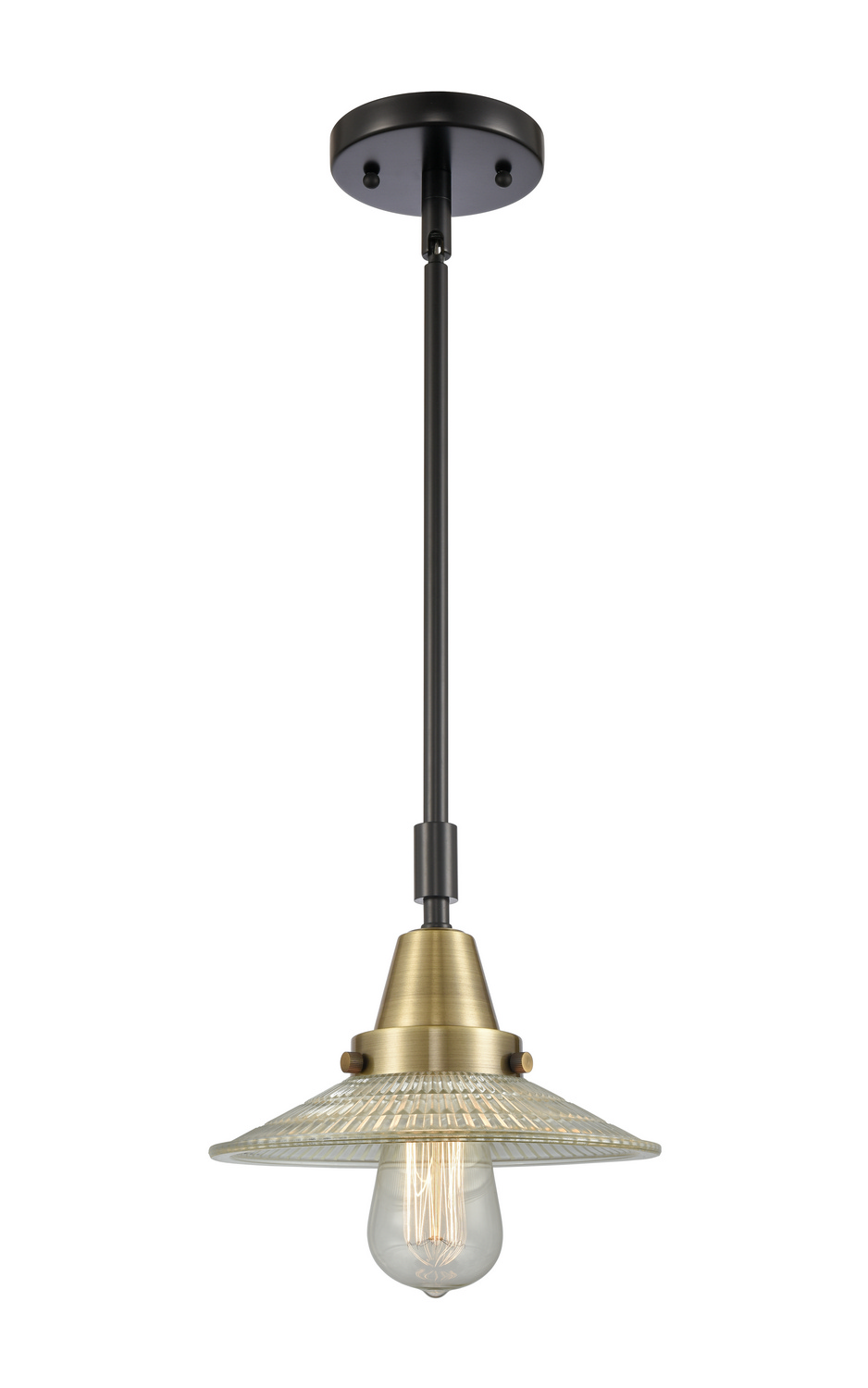 One Light Mini Pendant by Innovations - Caden Collection, Black Antique Brass Finish - 447-1S-BAB-G2