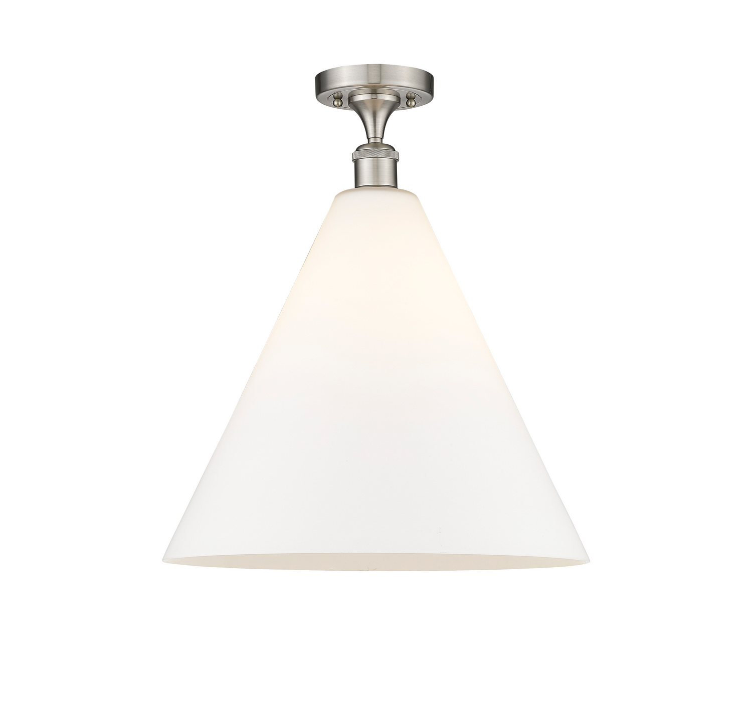 One Light Semi-Flush Mount by Innovations - Ballston Collection, Brushed Satin Nickel Finish - 516-1C-SN-GBC-161