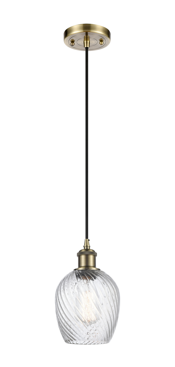 One Light Mini Pendant by Innovations - Ballston Collection, Antique Brass Finish - 516-1P-AB-G292