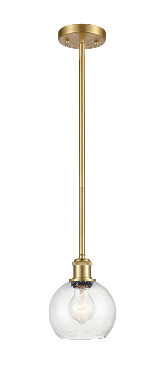 LED Mini Pendant by Innovations - Ballston Collection, Satin Gold Finish - 516-1S-SG-G124-6-LED
