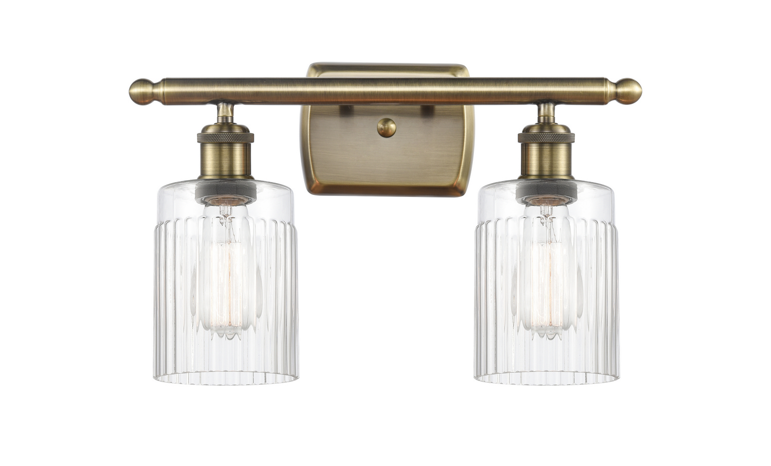 LED Bath Vanity by Innovations - Ballston Collection, Antique Brass Finish - 516-2W-AB-G342-LED