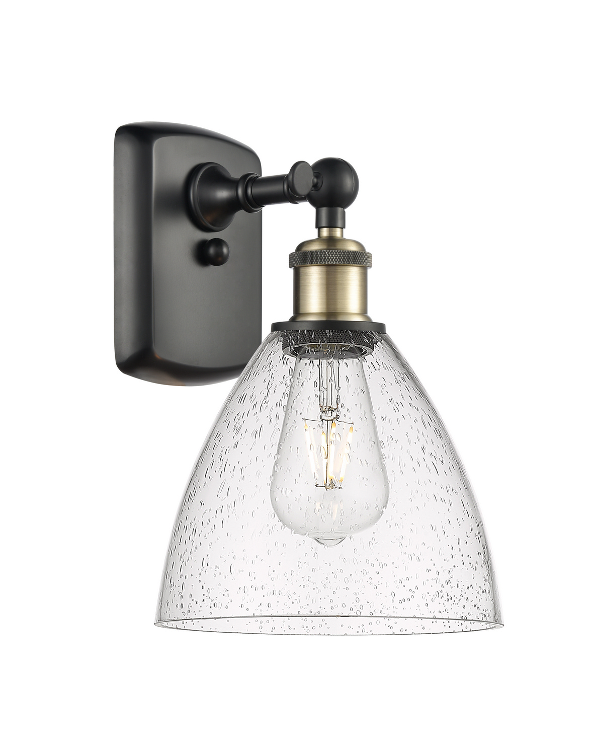 LED Wall Sconce by Innovations - Ballston Collection, Black Antique Brass Finish - 516-1W-BAB-GBD-754-LED