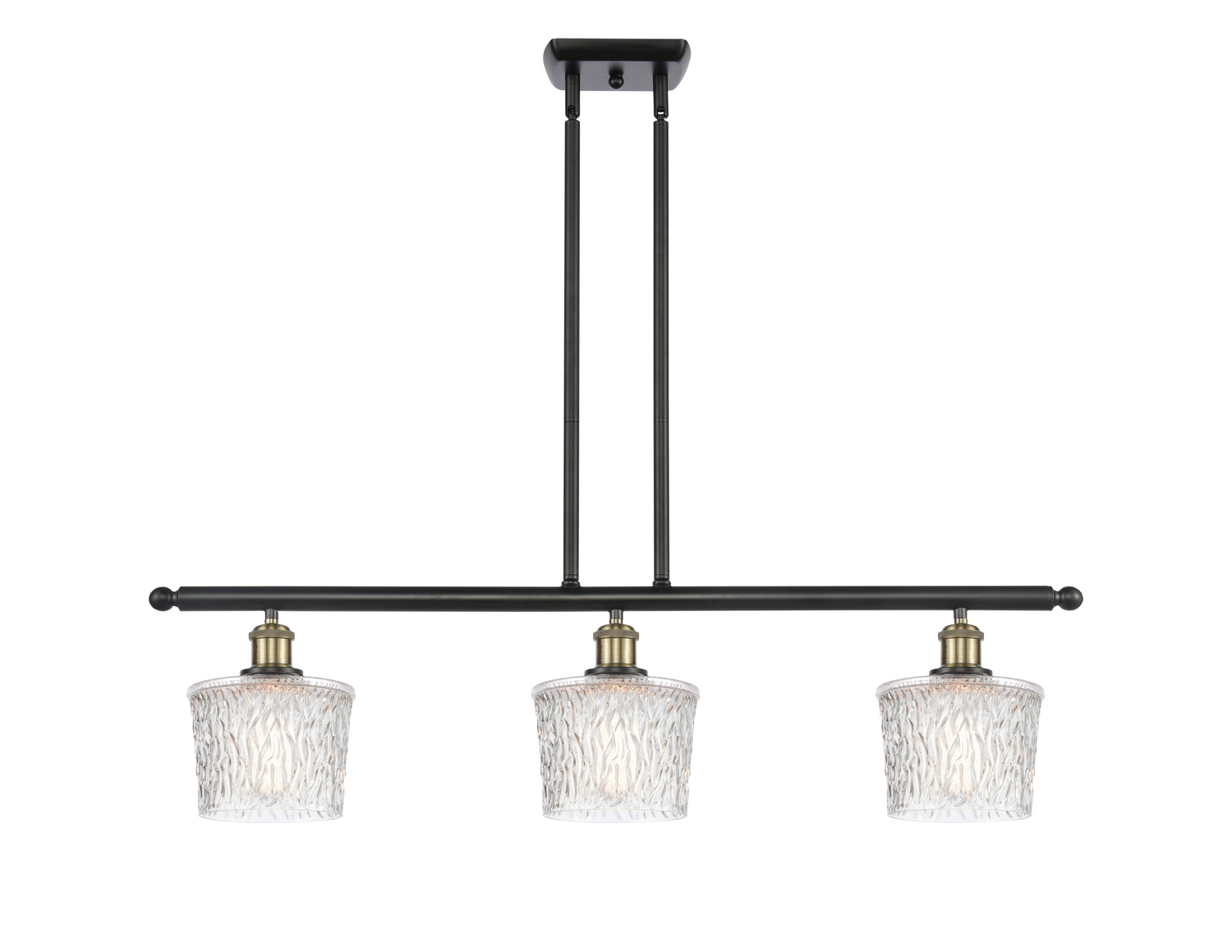 LED Island Pendant by Innovations - Ballston Collection, Black Antique Brass Finish - 516-3I-BAB-G402-LED