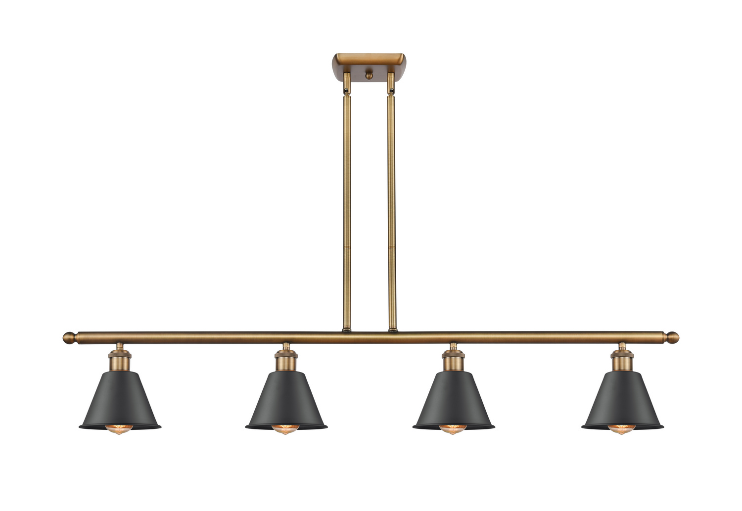 LED Island Pendant by Innovations - Ballston Collection, Brushed Brass Finish - 516-4I-BB-M8-LED